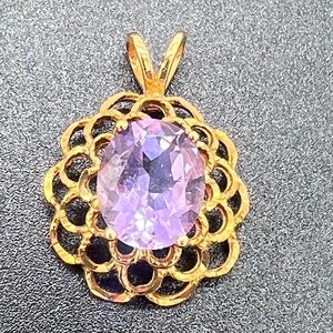 Exquisite 925 Necklace with amethyst Gemstone